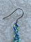 Purple and Green Swarovski Earrings, Blue Embroidered Earrings, Purple Lace Earrings, Embroidery Jewelry, Purple and Blue Dangle Earrings product 3